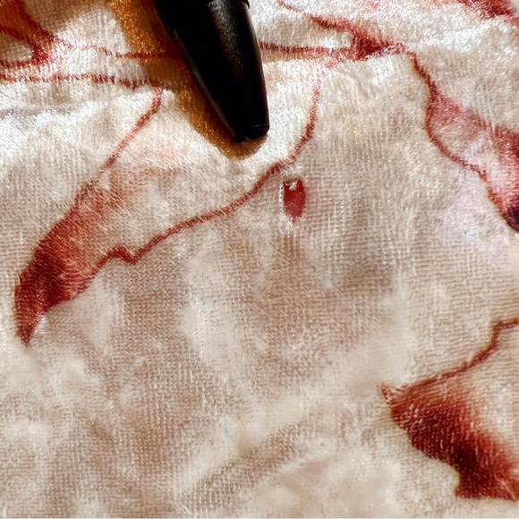 Y2K Crushed Velvet Floral Mock Neck Top Womens M Dark Romantic Fairy Goth Tank - Picture 5 of 5